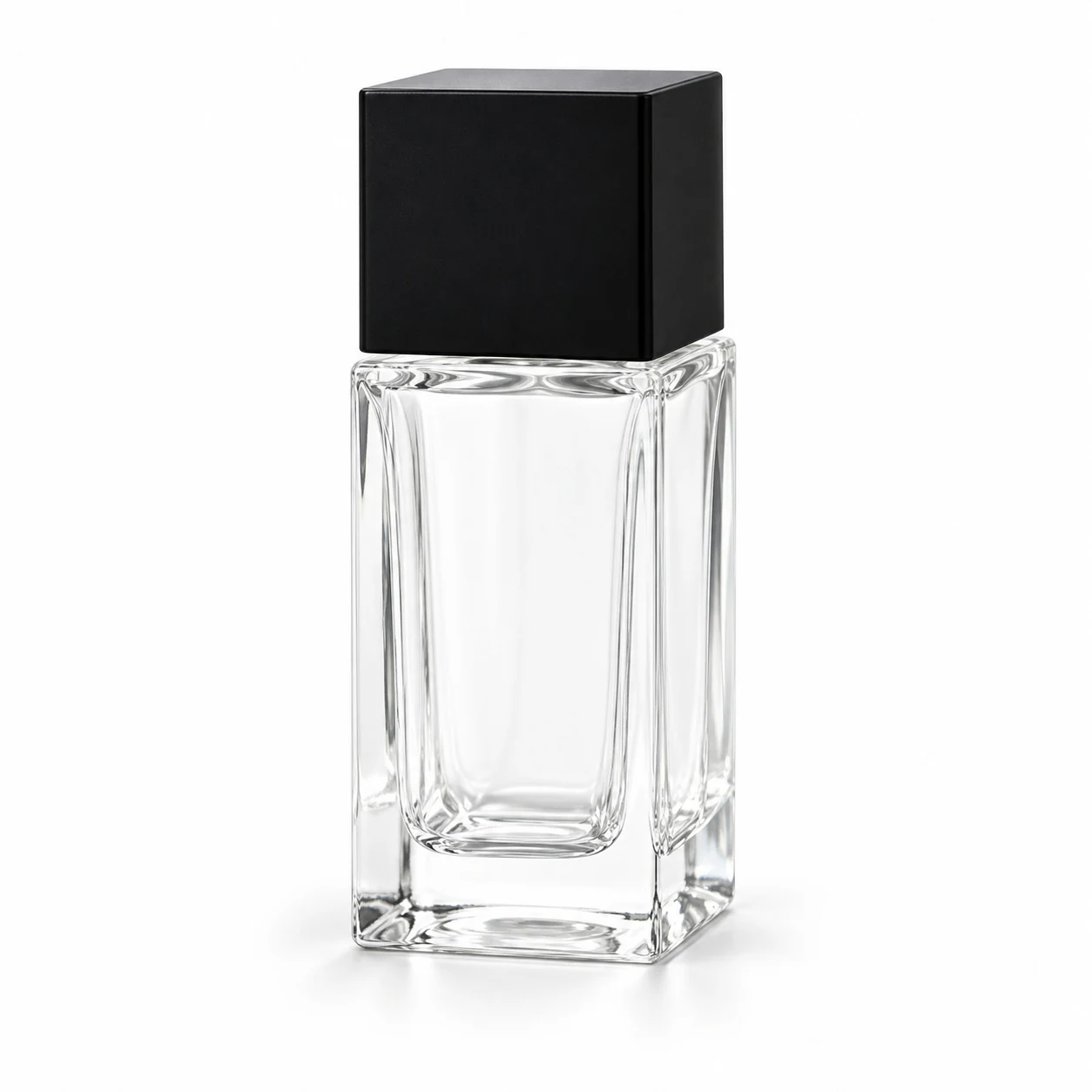 زجاجة عطر مربعة بغطاء مكعب — B26