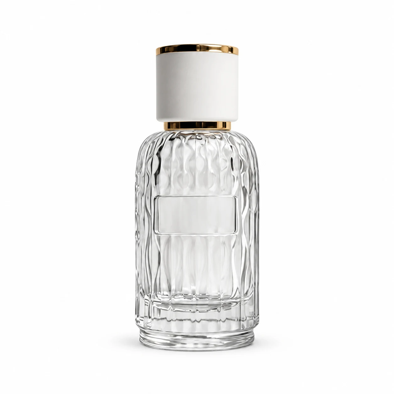 زجاجة عطر صغيرة مستديرة محززة — B394