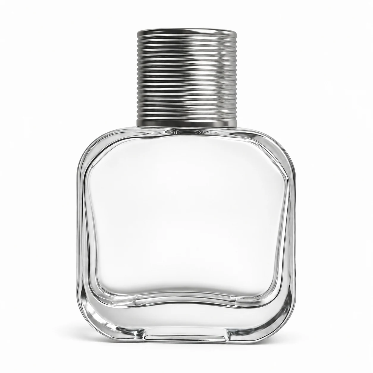 زجاجة عطر مستطيلة منخفضة بغطاء طويل — B399