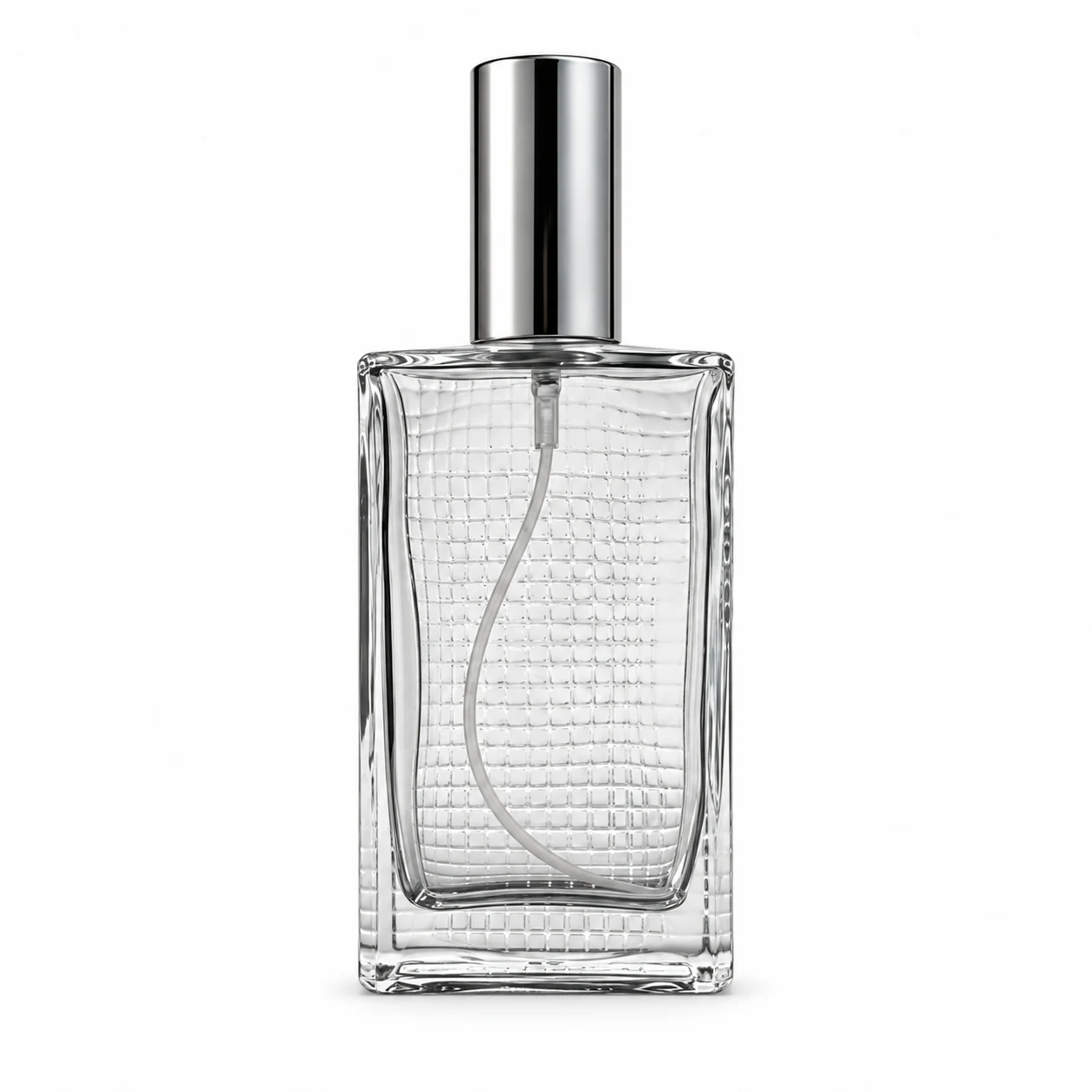 زجاجة عطر عريضة بملمس قالبـي دقيق — B417