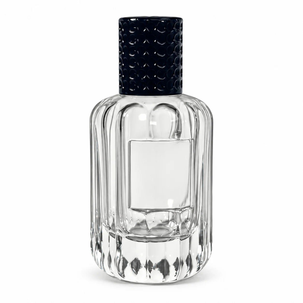 زجاجة عطر محززة بلوحة أمامية ملساء — B457