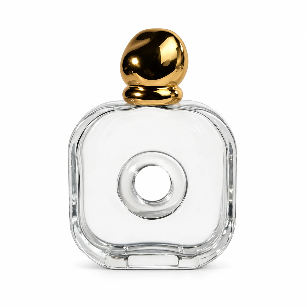 زجاجة عطر مربعة بتجويف دائري مركزي — B529