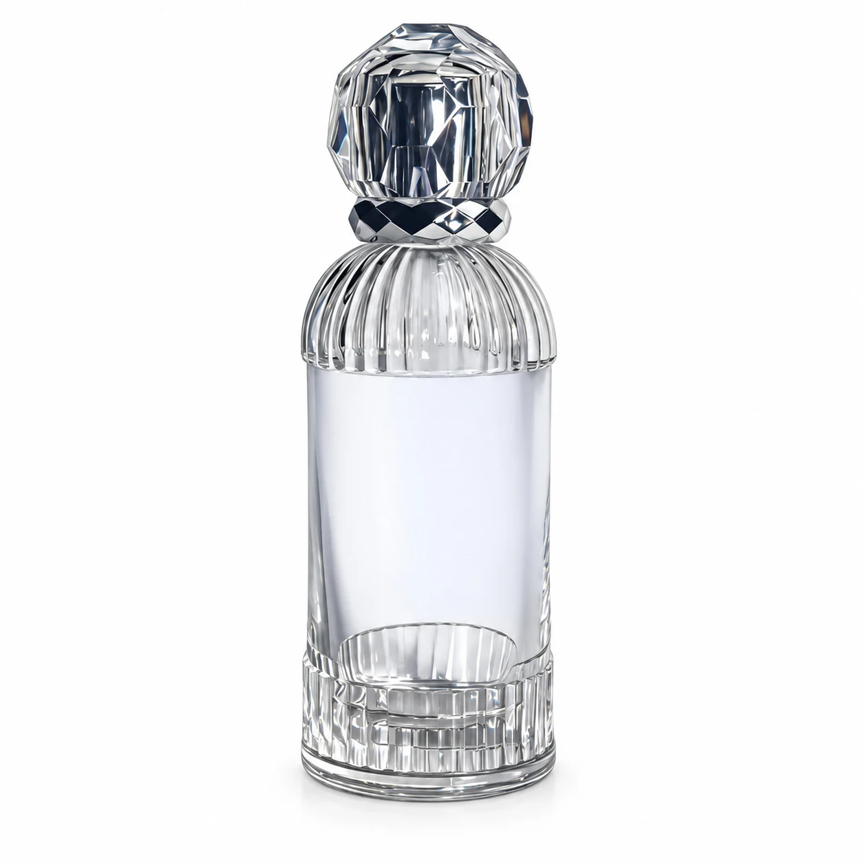 زجاجة عطر أسطوانية نحيلة محززة — B550