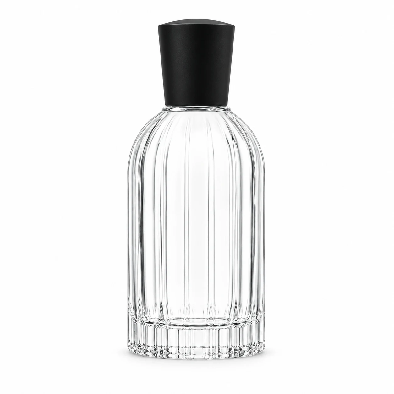 زجاجة عطر أسطوانية مقببة محززة — B558