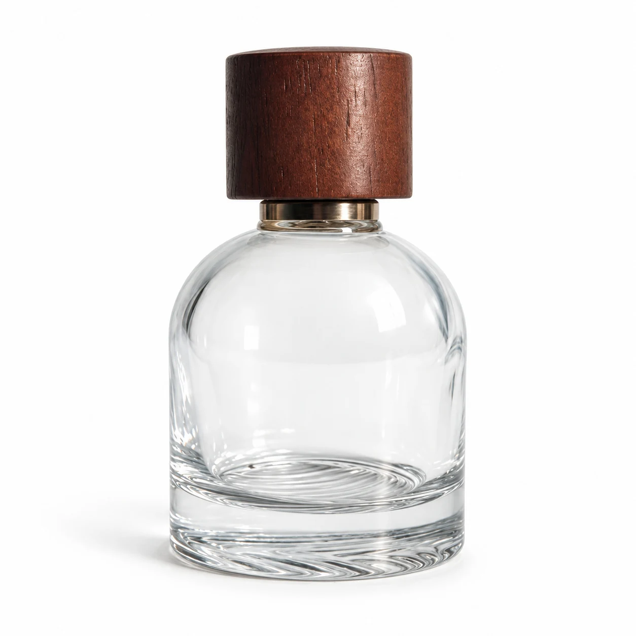 زجاجة عطر عريضة بقاعدة دائرية عميقة — B584