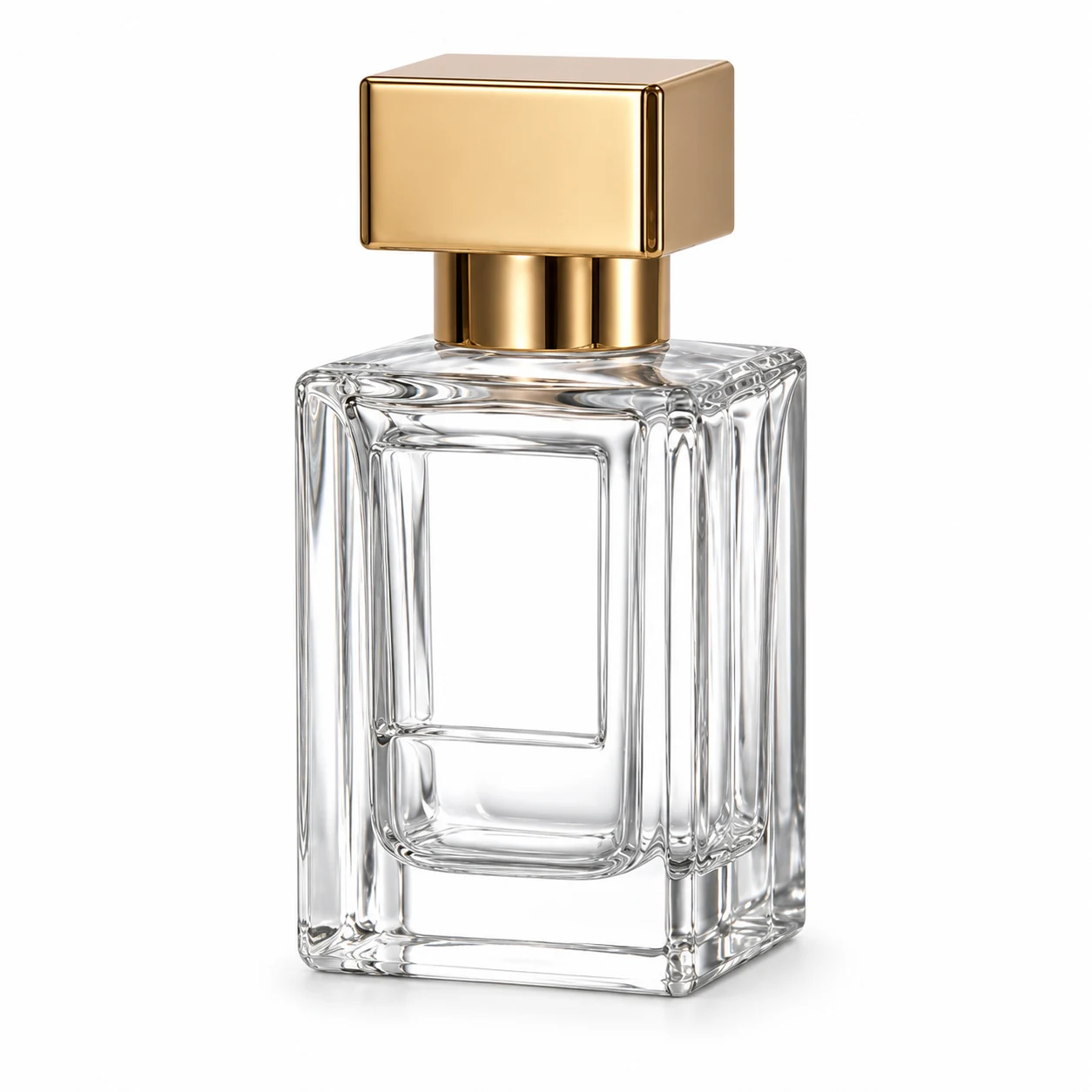 زجاجة عطر مربعة صغيرة بحواف مدرجة — B593