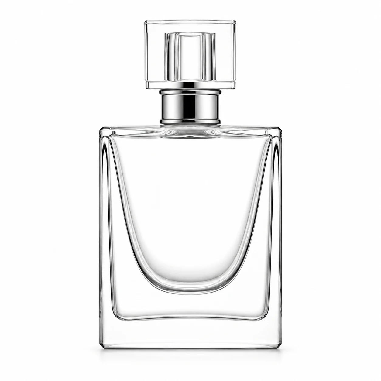 زجاجة عطر مستطيلة متدرجة بغطاء شفاف — B601