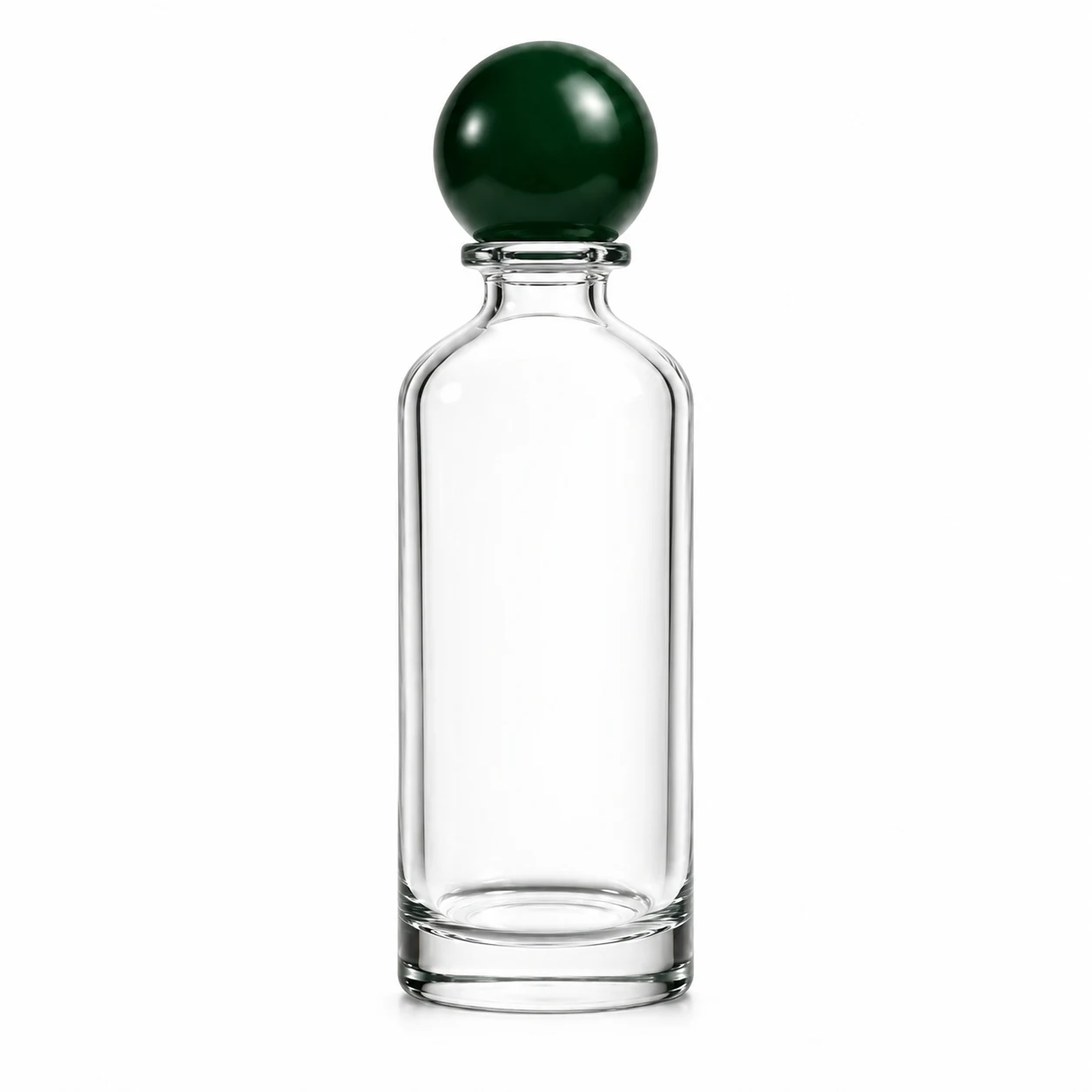 زجاجة عطر طويلة بغطاء كروي أخضر — B604