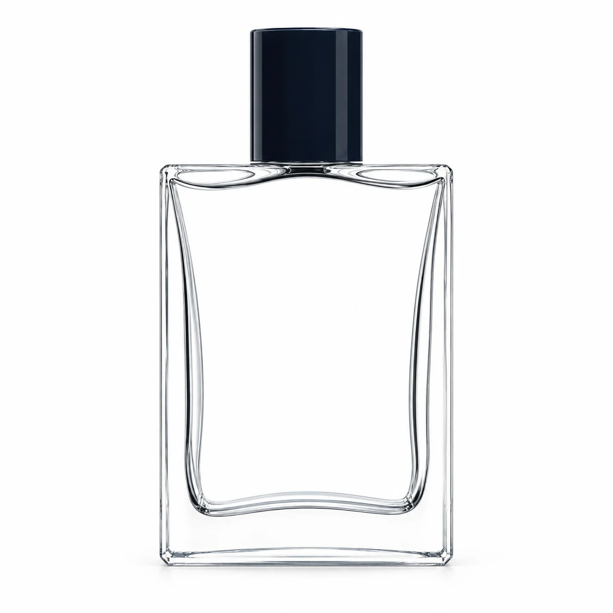 زجاجة عطر مستطيلة ذات تقوس داخلي — B607