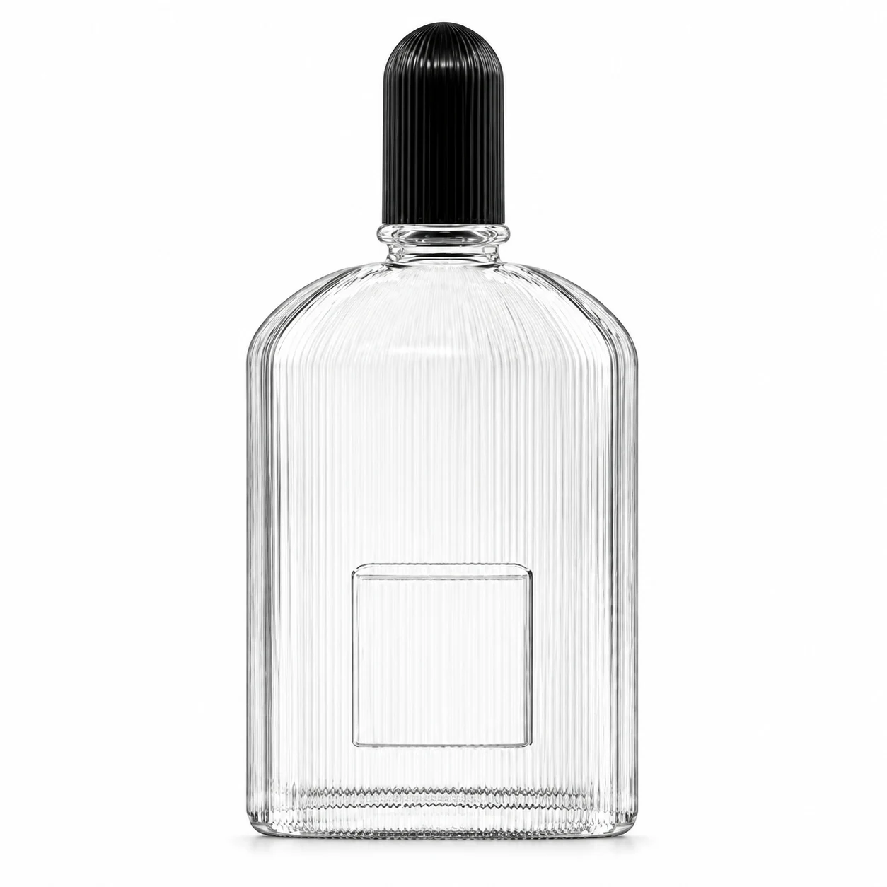زجاجة عطر محززة بلوحة سفلية — B609
