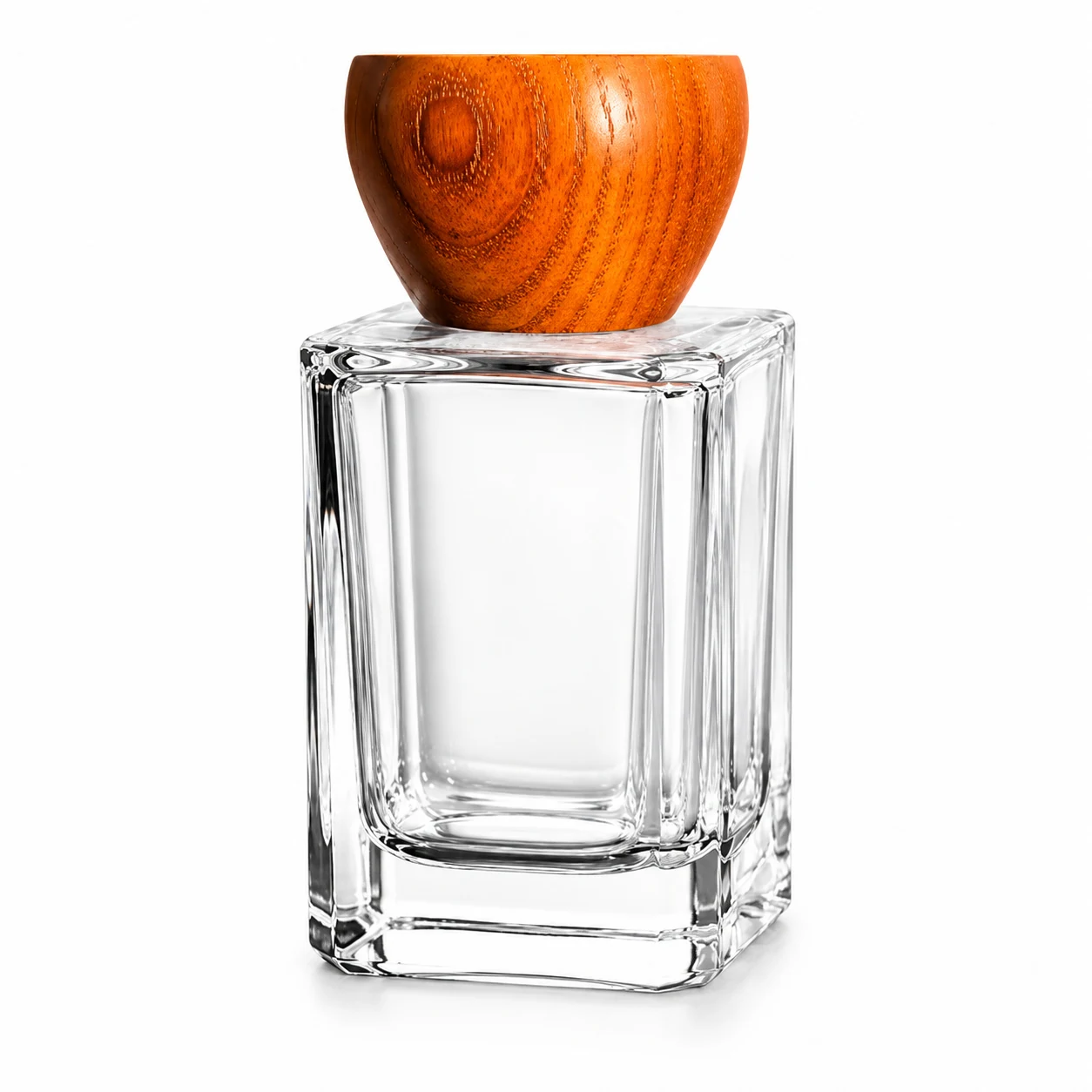 زجاجة عطر مربعة طويلة بغطاء مستدير — B613