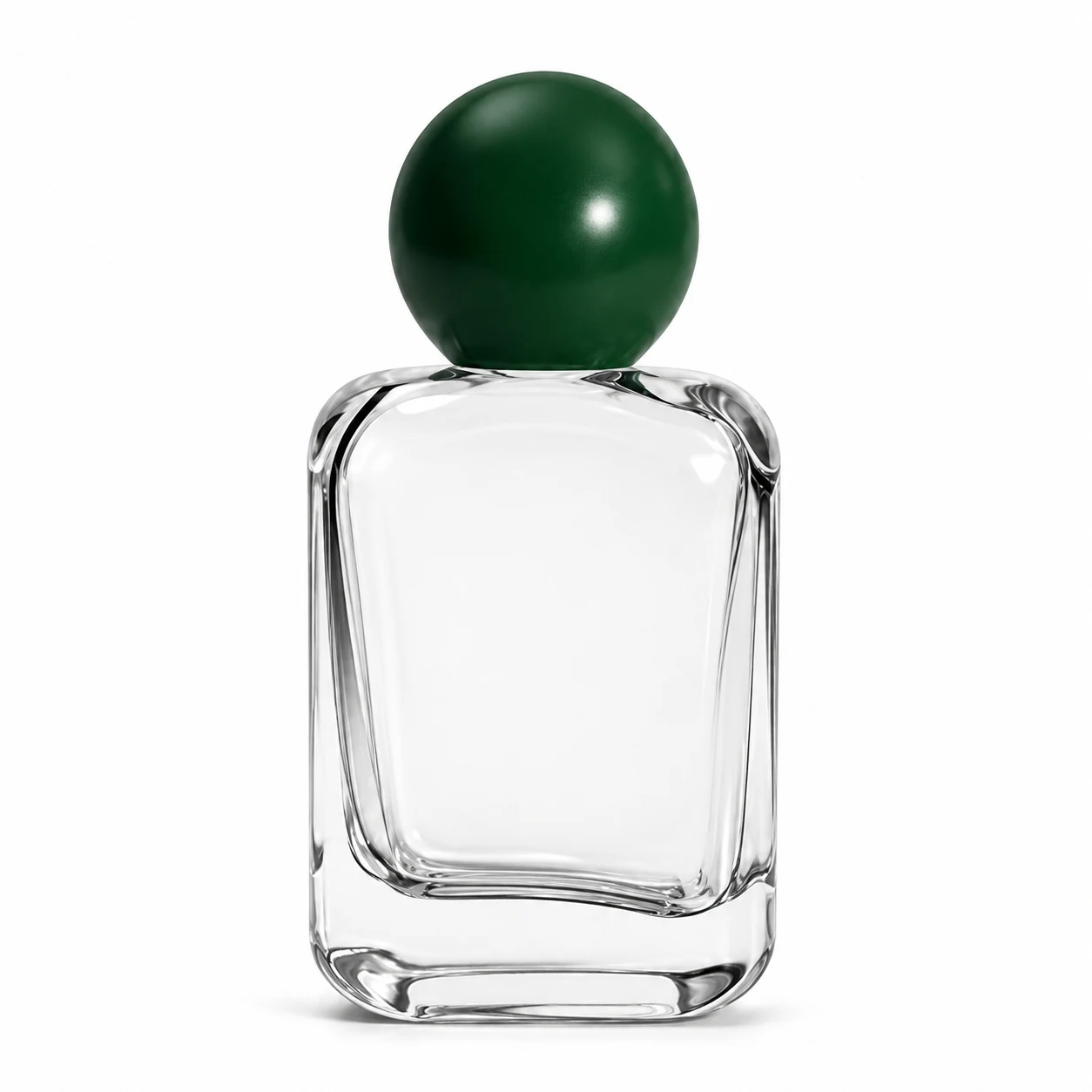زجاجة عطر مستطيلة مدمجة بغطاء كروي — B618