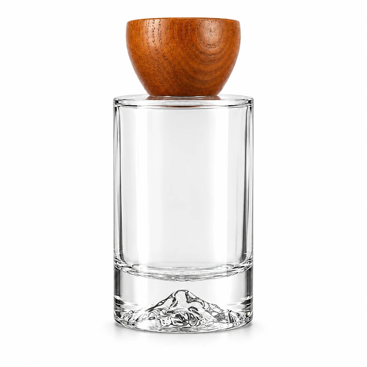 زجاجة عطر أسطوانية بقدم نحتية — B630