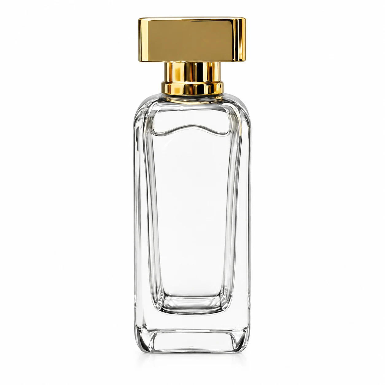 زجاجة عطر مستطيلة ممدودة بإغلاق عريض — B634