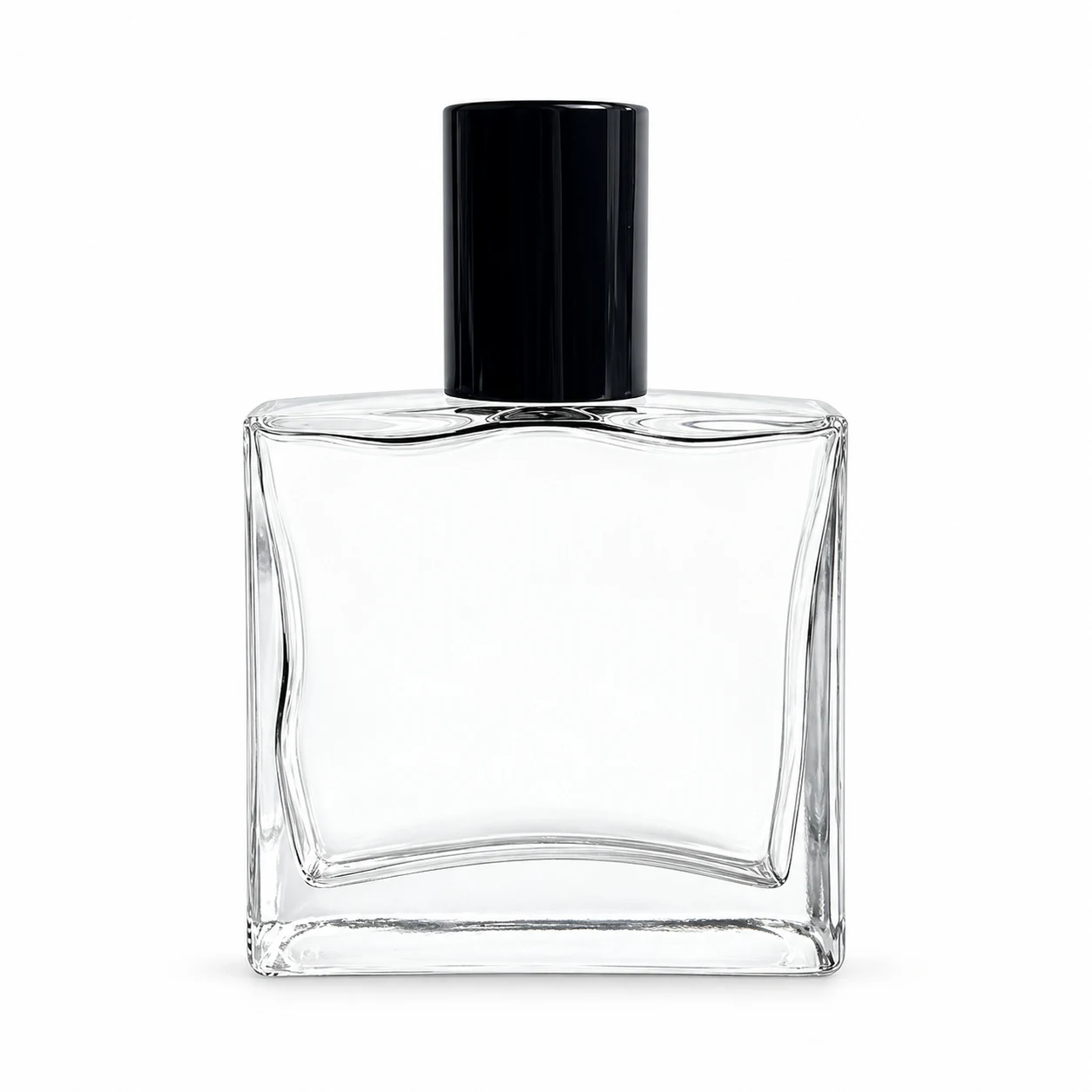 زجاجة عطر مستطيلة منخفضة وضحلة — B641