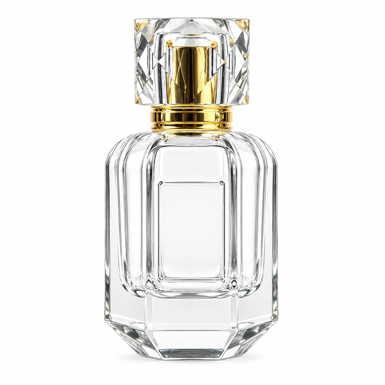زجاجة عطر مضلعة مستديرة الحواف — B642