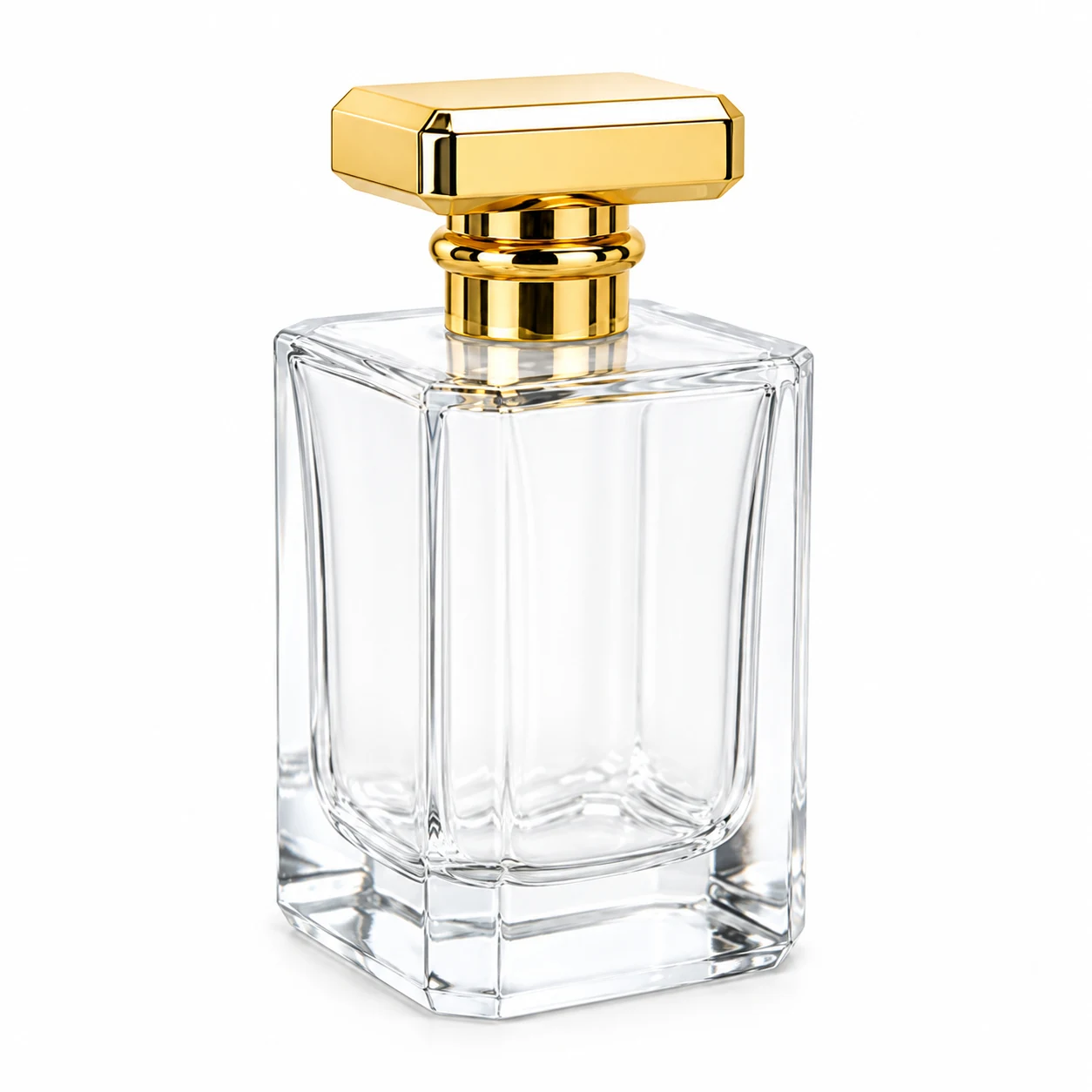 زجاجة عطر مربعة بغطاء مضلع — B654