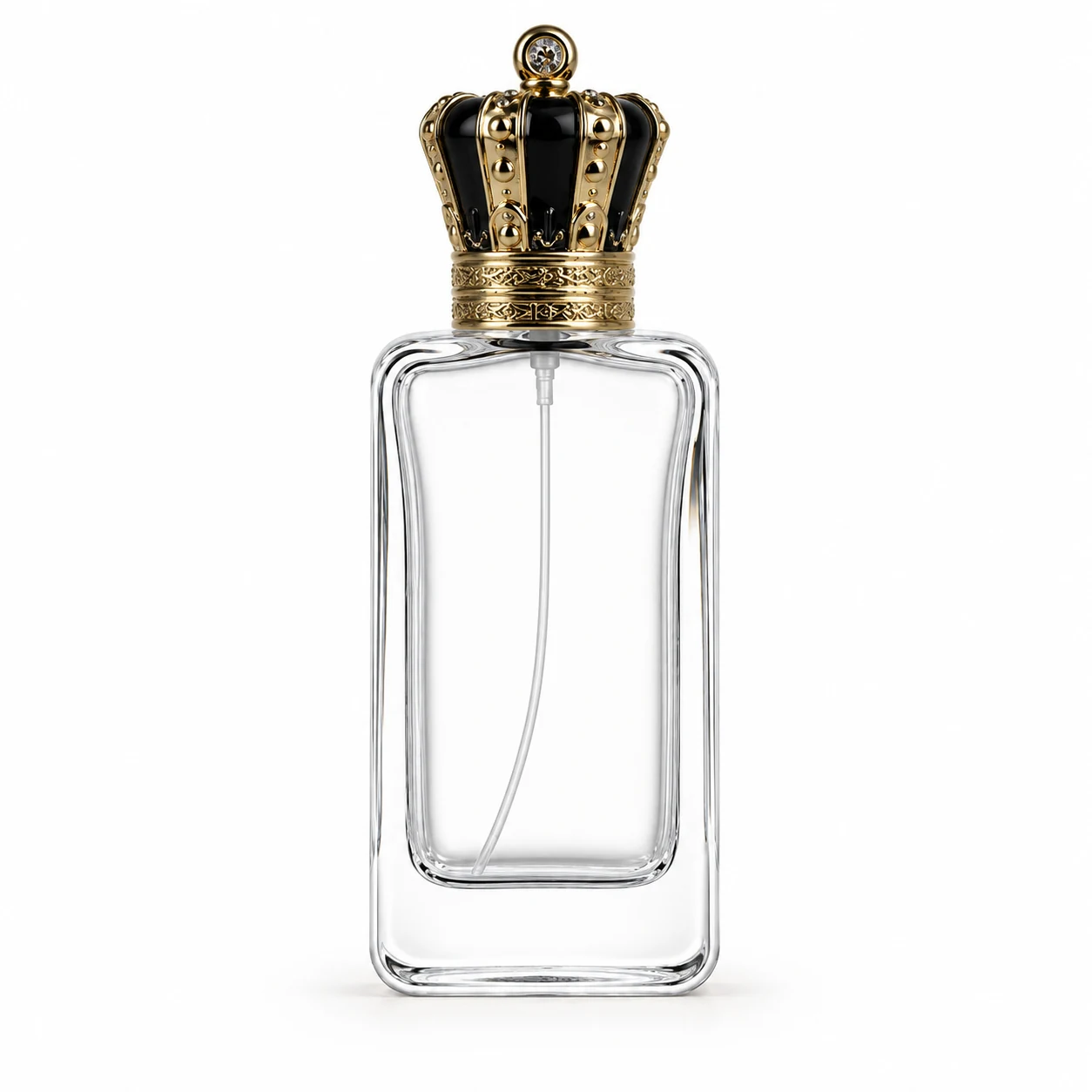 زجاجة عطر طويلة بغطاء تاجي — B657