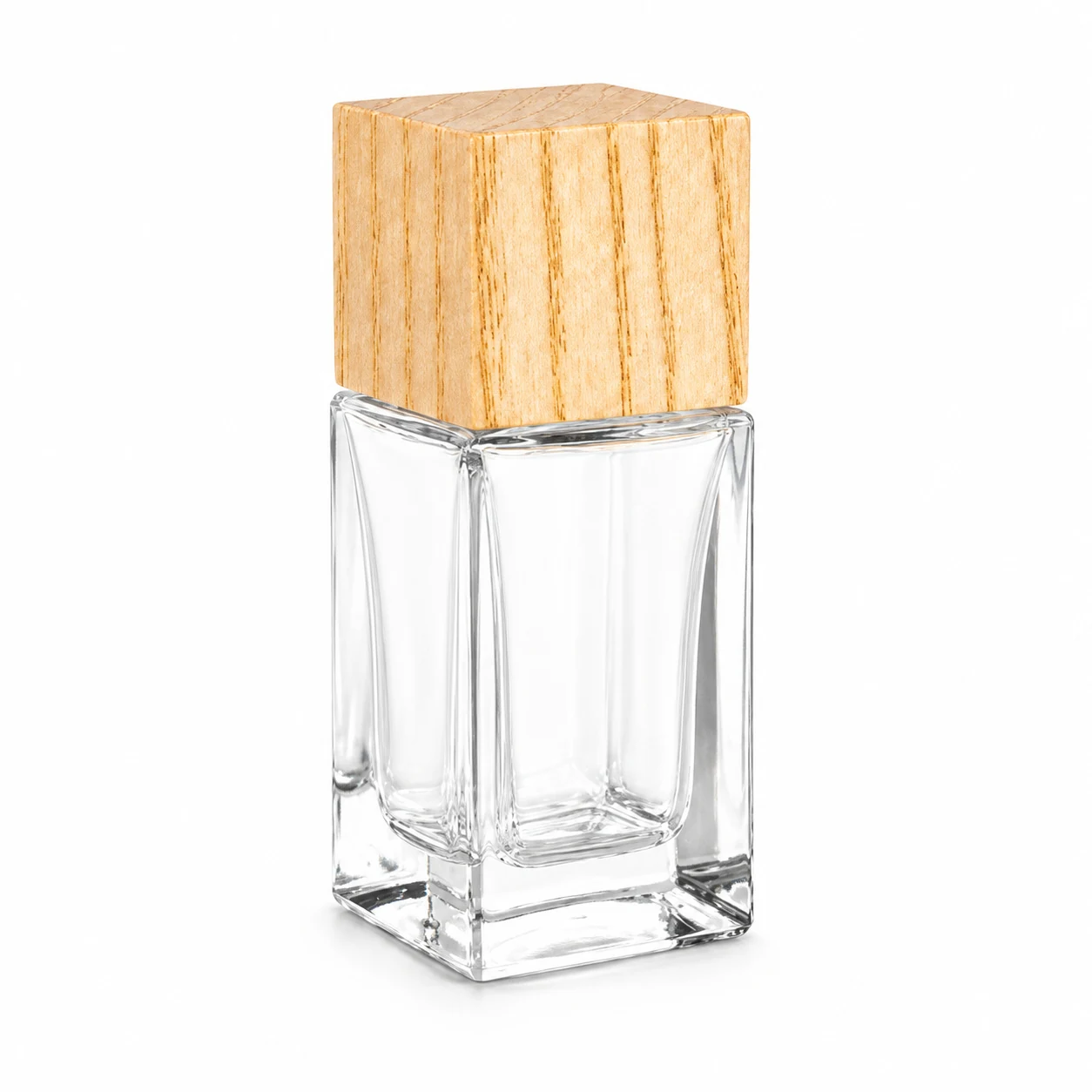 زجاجة عطر مربعة بغطاء مكعب كبير — B659