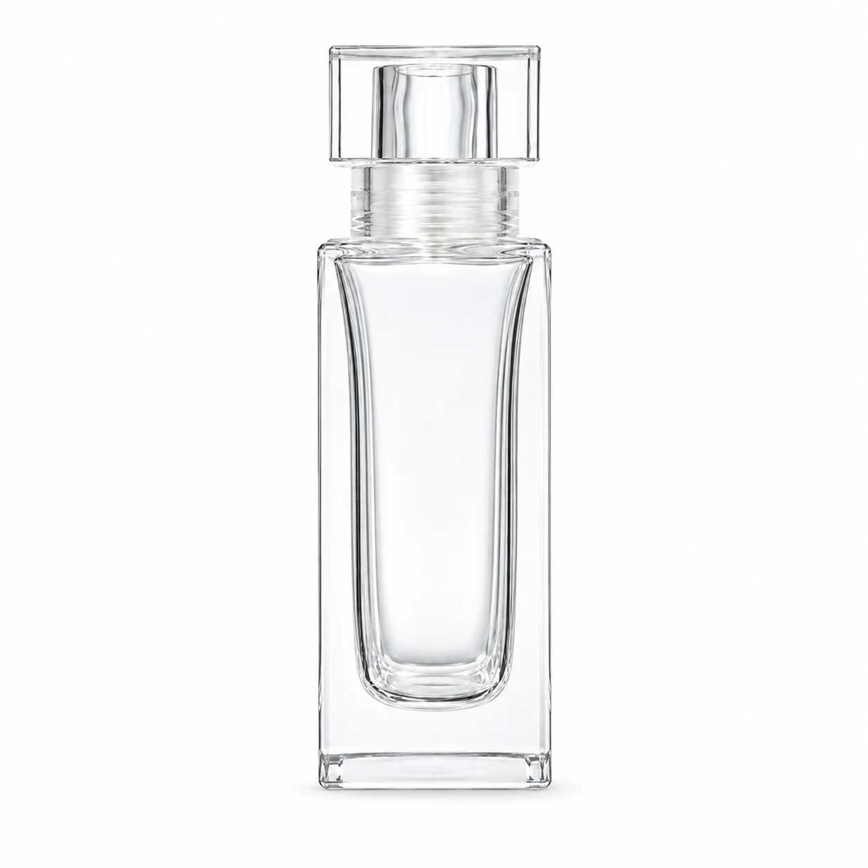 زجاجة عطر مستطيلة طويلة بغطاء شفاف — B660