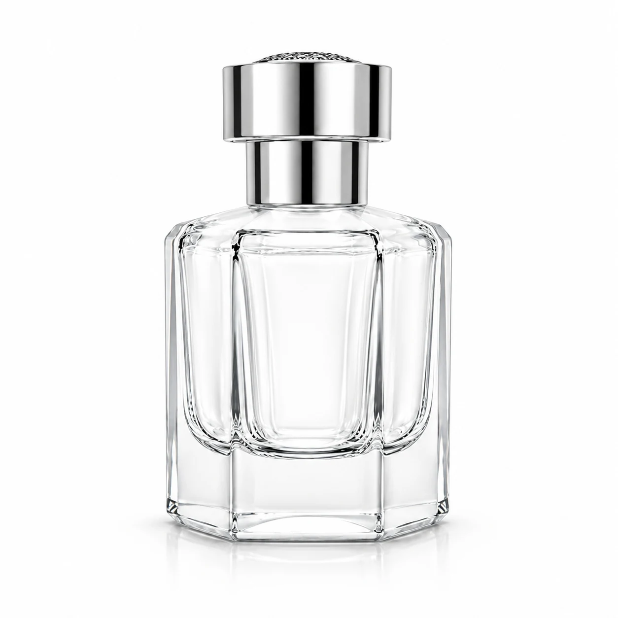 زجاجة عطر منخفضة بأوجه جانبية — B661