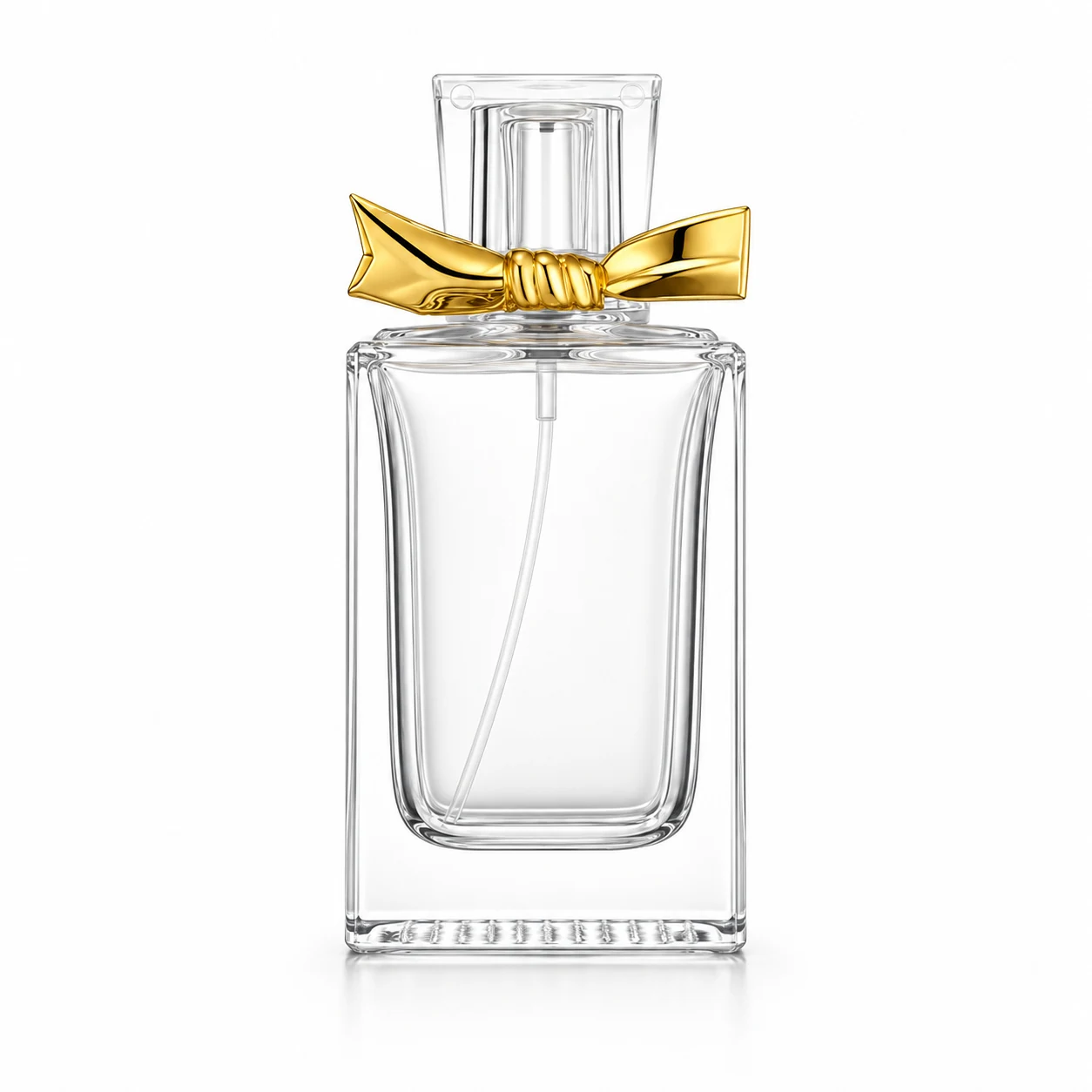 زجاجة عطر طويلة بعقدة ذهبية اللون — B663