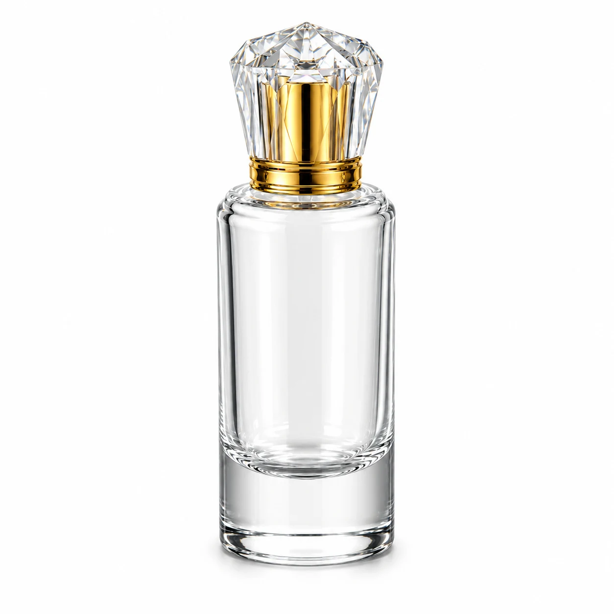 زجاجة عطر أسطوانية بغطاء متعدد الأوجه — B665