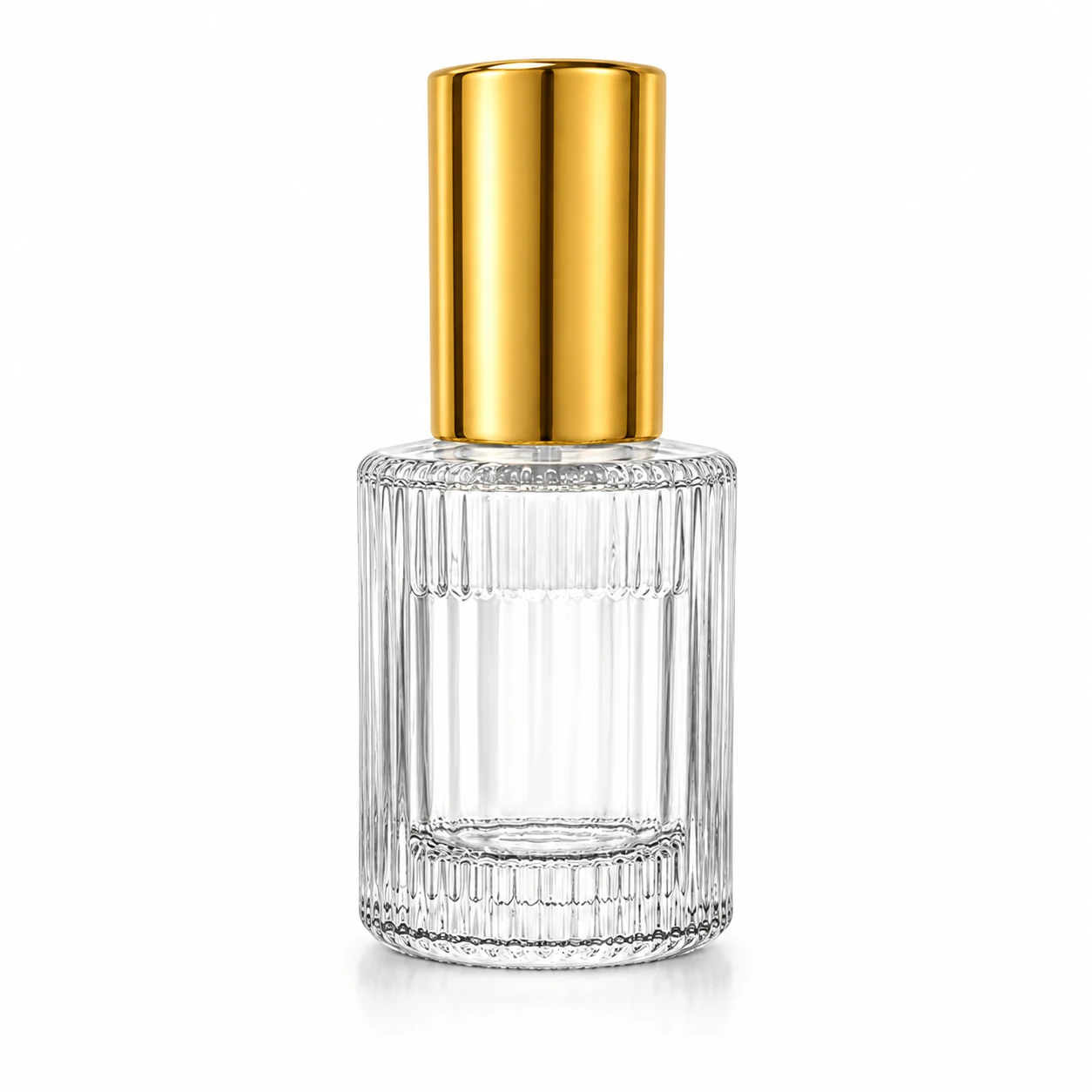 زجاجة عطر أسطوانية مصغرة محززة — B666