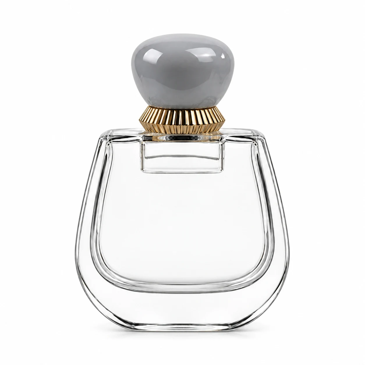 زجاجة عطر مسطحة بمحيط مقوس — B717
