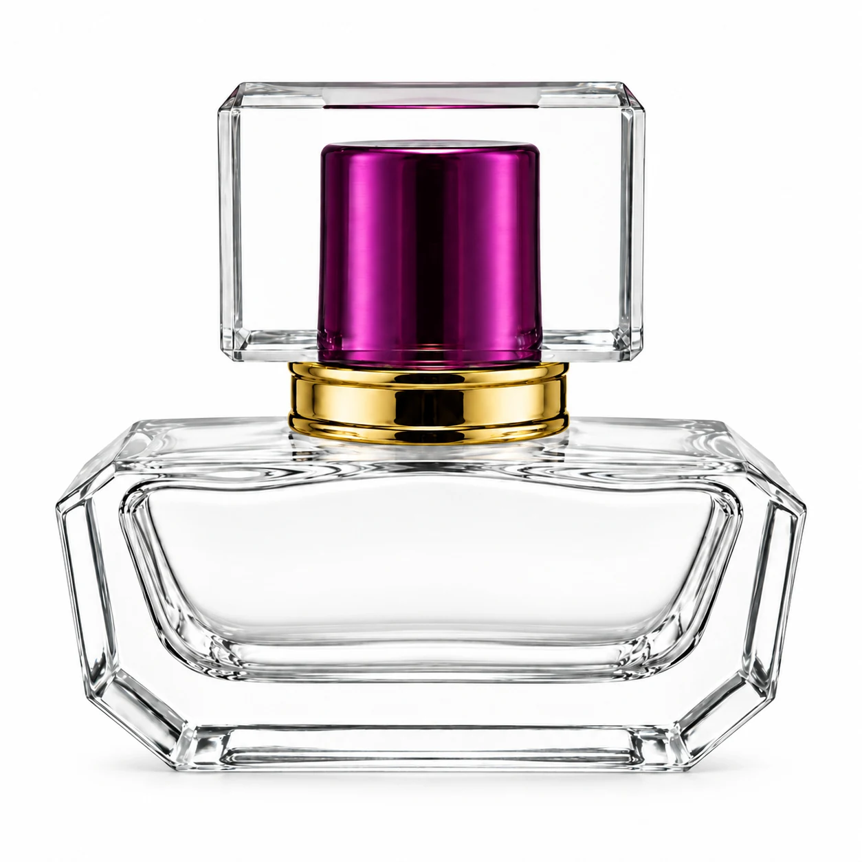 زجاجة عطر منخفضة بإطار زاوي — B718