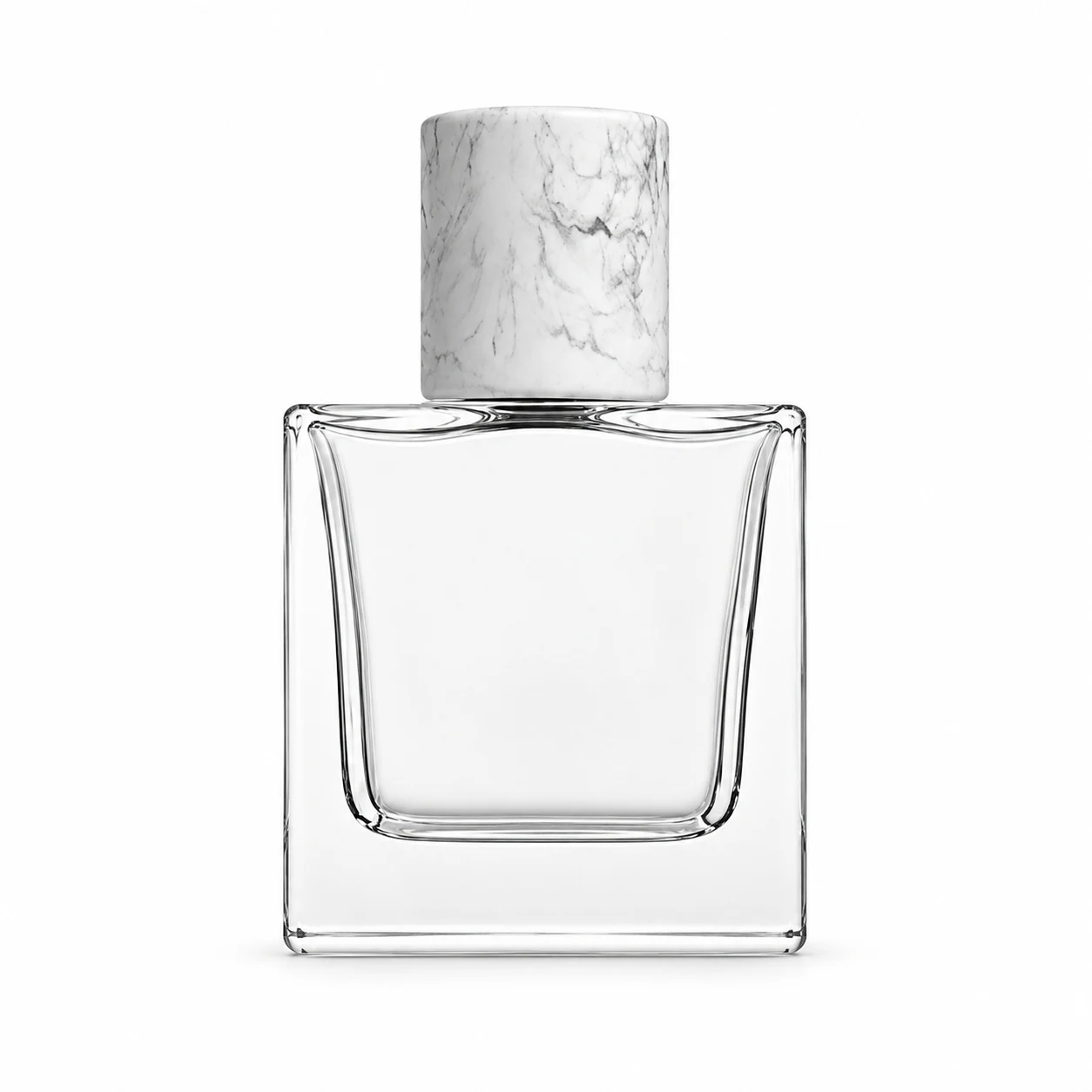 زجاجة عطر مربعة بكتف مستدير — B720
