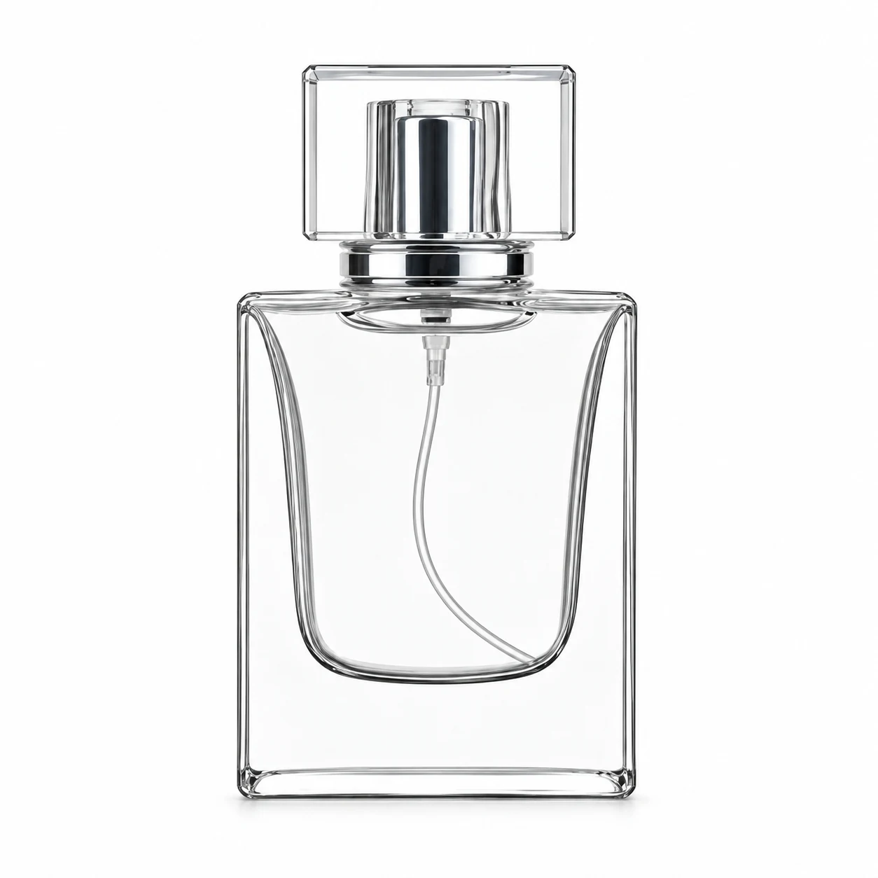زجاجة عطر مستطيلة بغطاء شفاف — B727