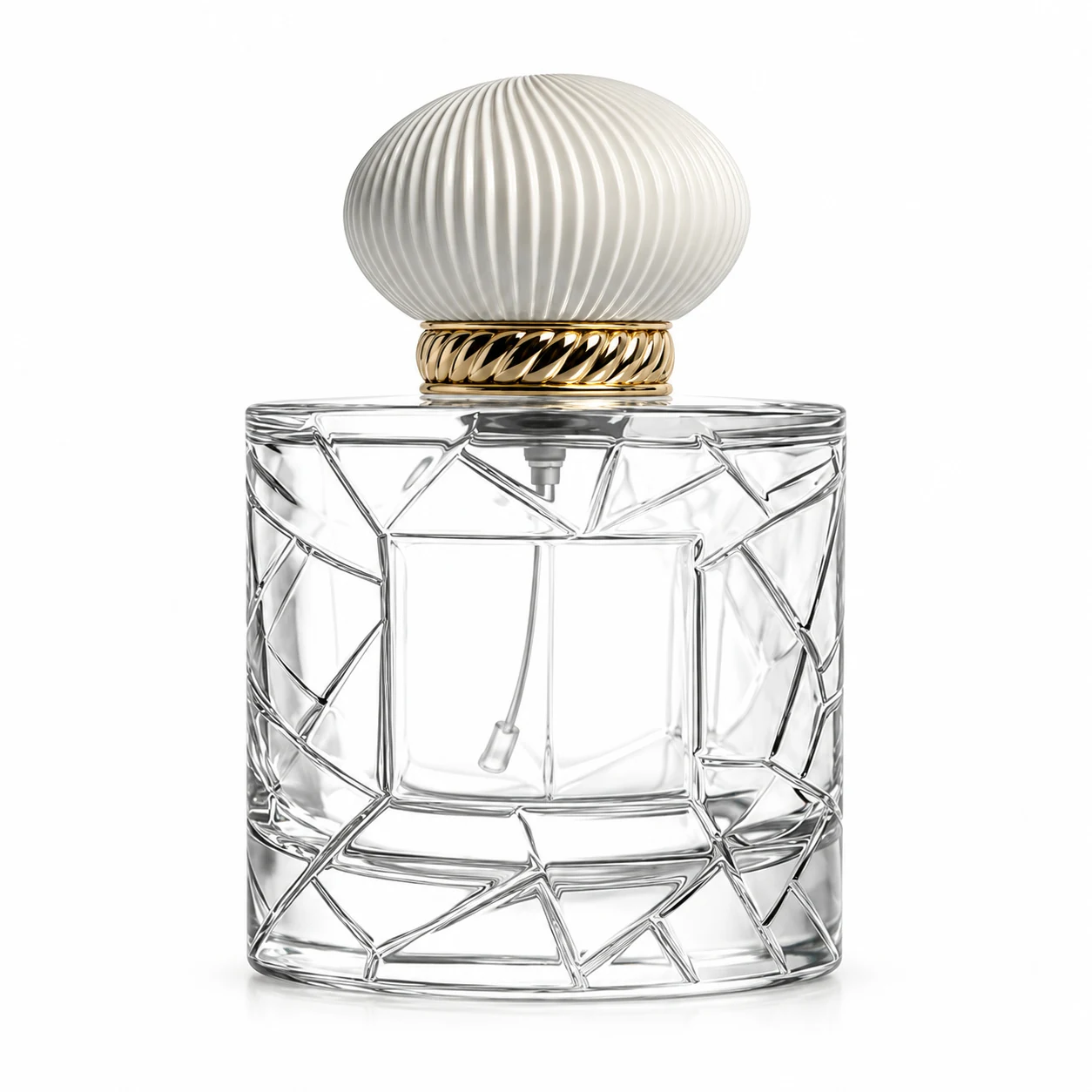 زجاجة عطر عريضة بأوجه زاوية — B747