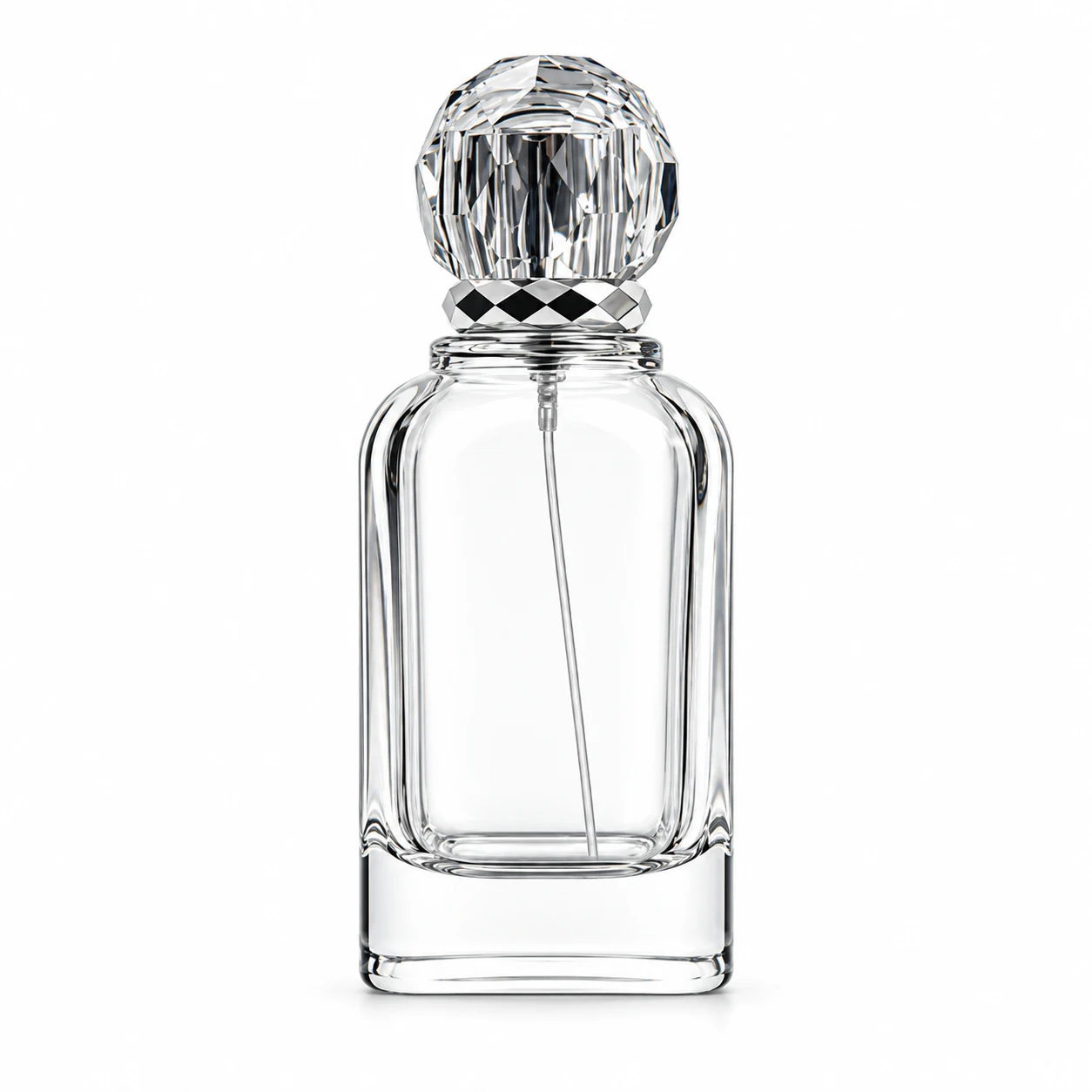 زجاجة عطر مستطيلة ناعمة بغطاء مفصص — B748