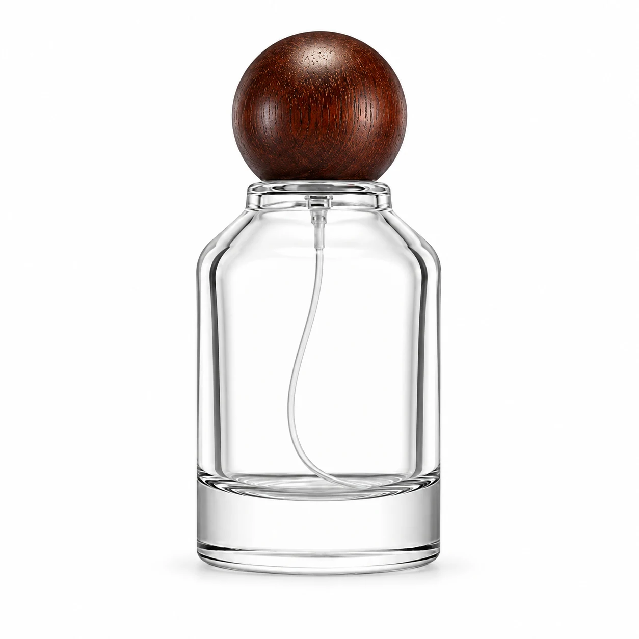 زجاجة عطر أسطوانية بقاعدة عميقة — B752