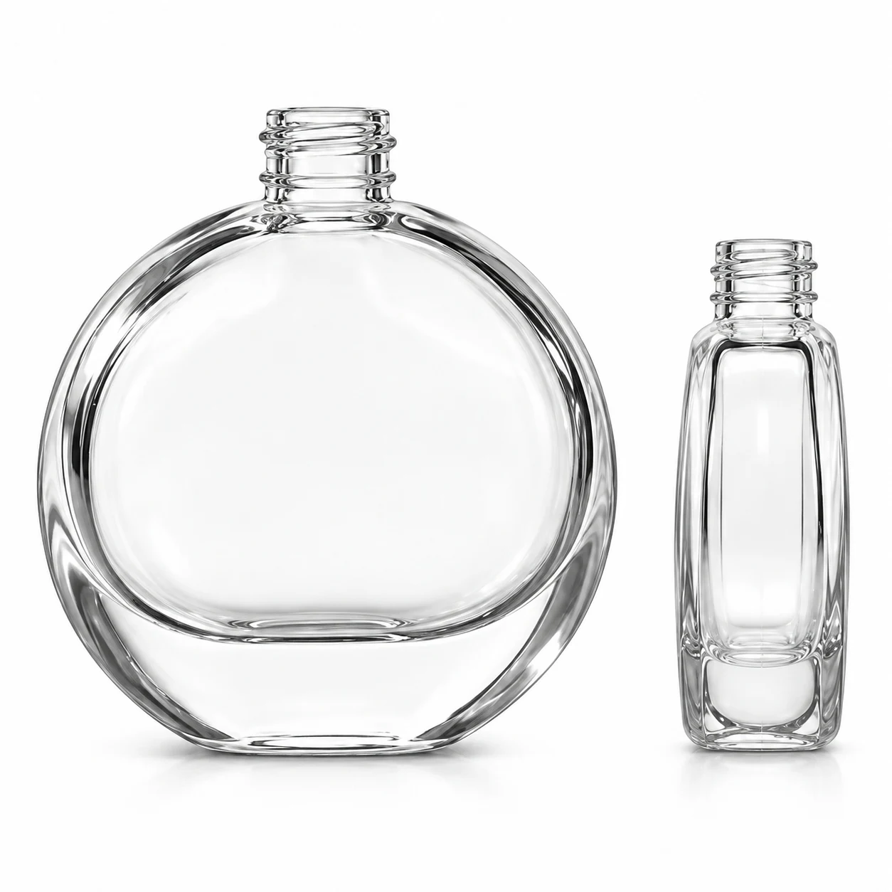 زجاجة عطر دائرية مسطحة — B763