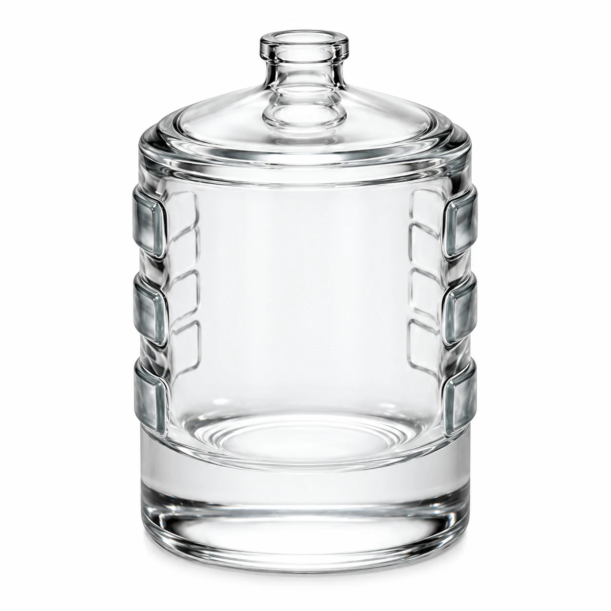 زجاجة عطر أسطوانية بزخارف جانبية — B764
