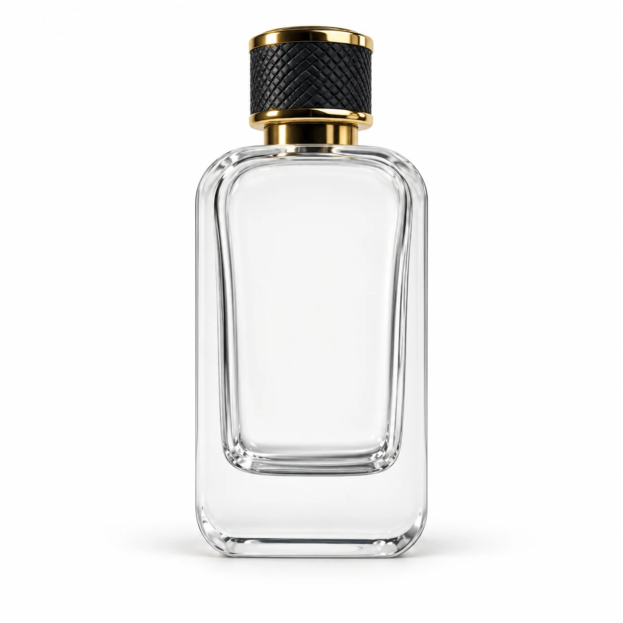 زجاجة عطر طويلة بغطاء أسطواني ملمسي