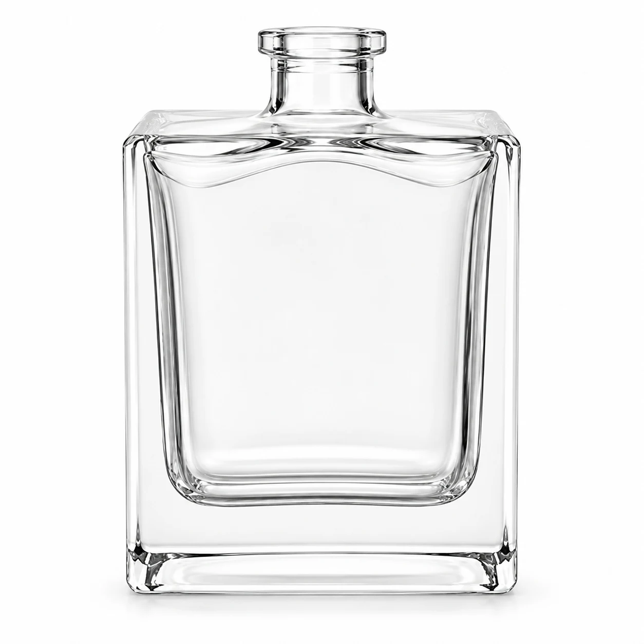 زجاجة عطر مستطيلة بقاعدة سميكة — B817