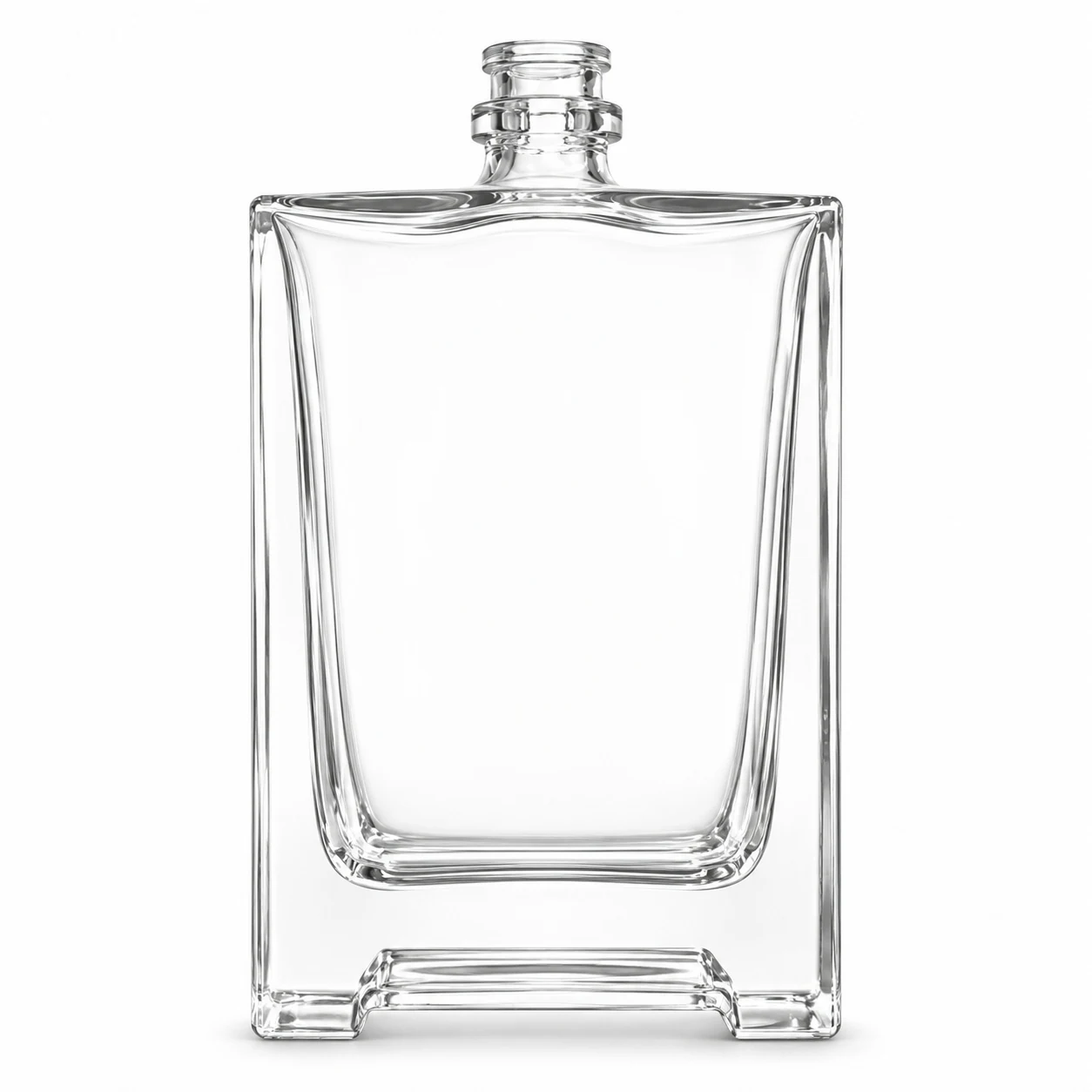 زجاجة عطر مستطيلة عريضة بكتف ناعم — B857