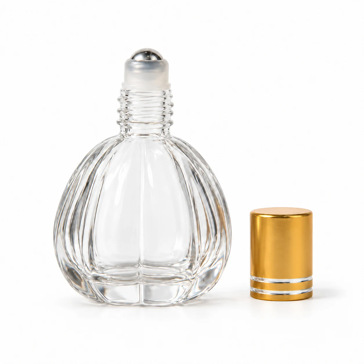 زجاجة عطر محززة برأس دوار — B859